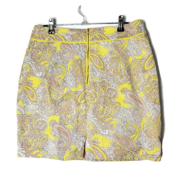 H&M Yellow and tan paisley skirt - Picture 3 of 4